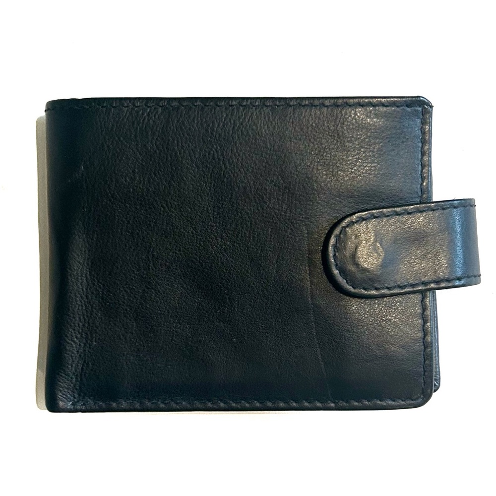 Ashlin Black Genuine Leather Wallet Multiple Compartments Credit Card Sleeves